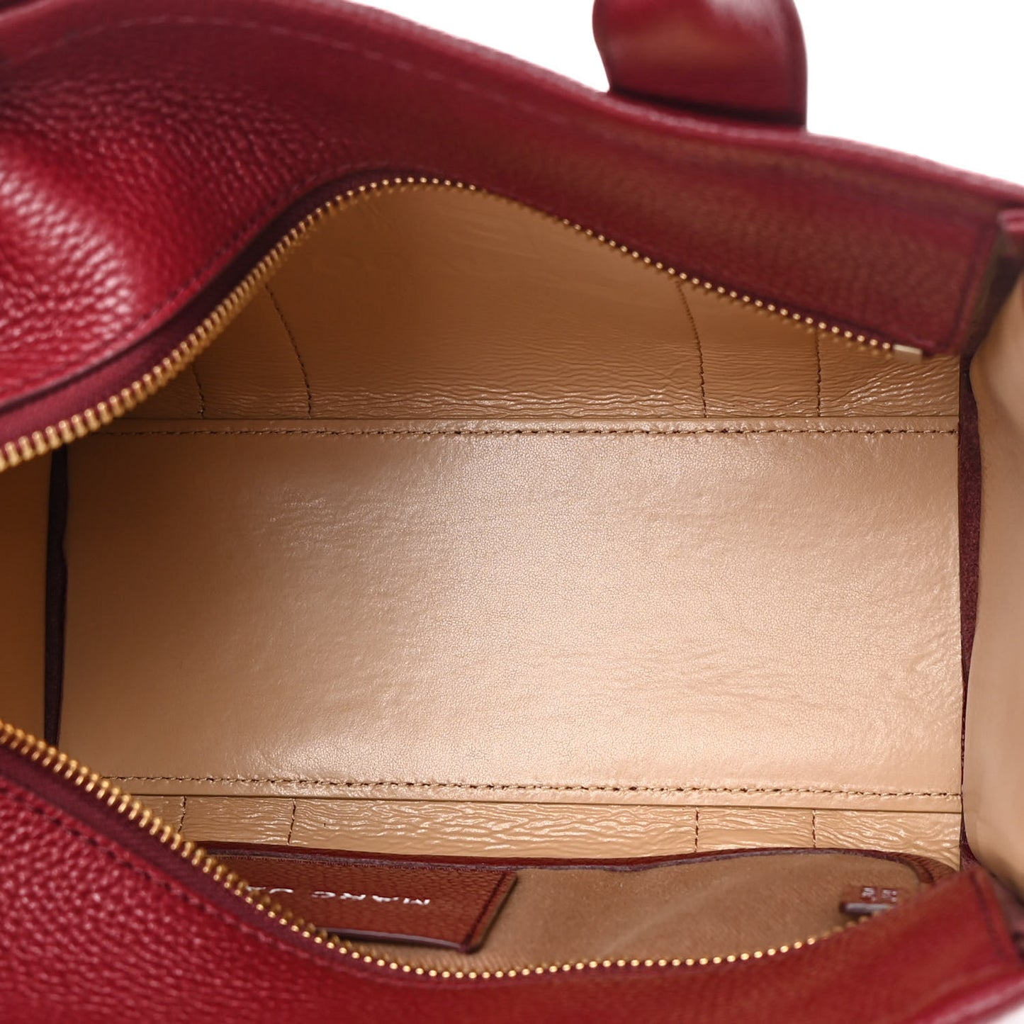 Grained Calfskin Small The Tote Bag Burgundy