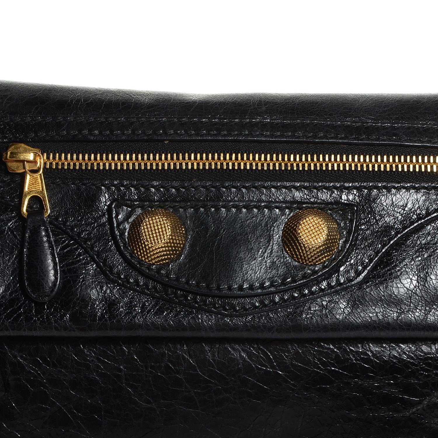 Balenciaga Agneau Giant 21 Gold Hardware Envelope Clutch Black 10 of 10