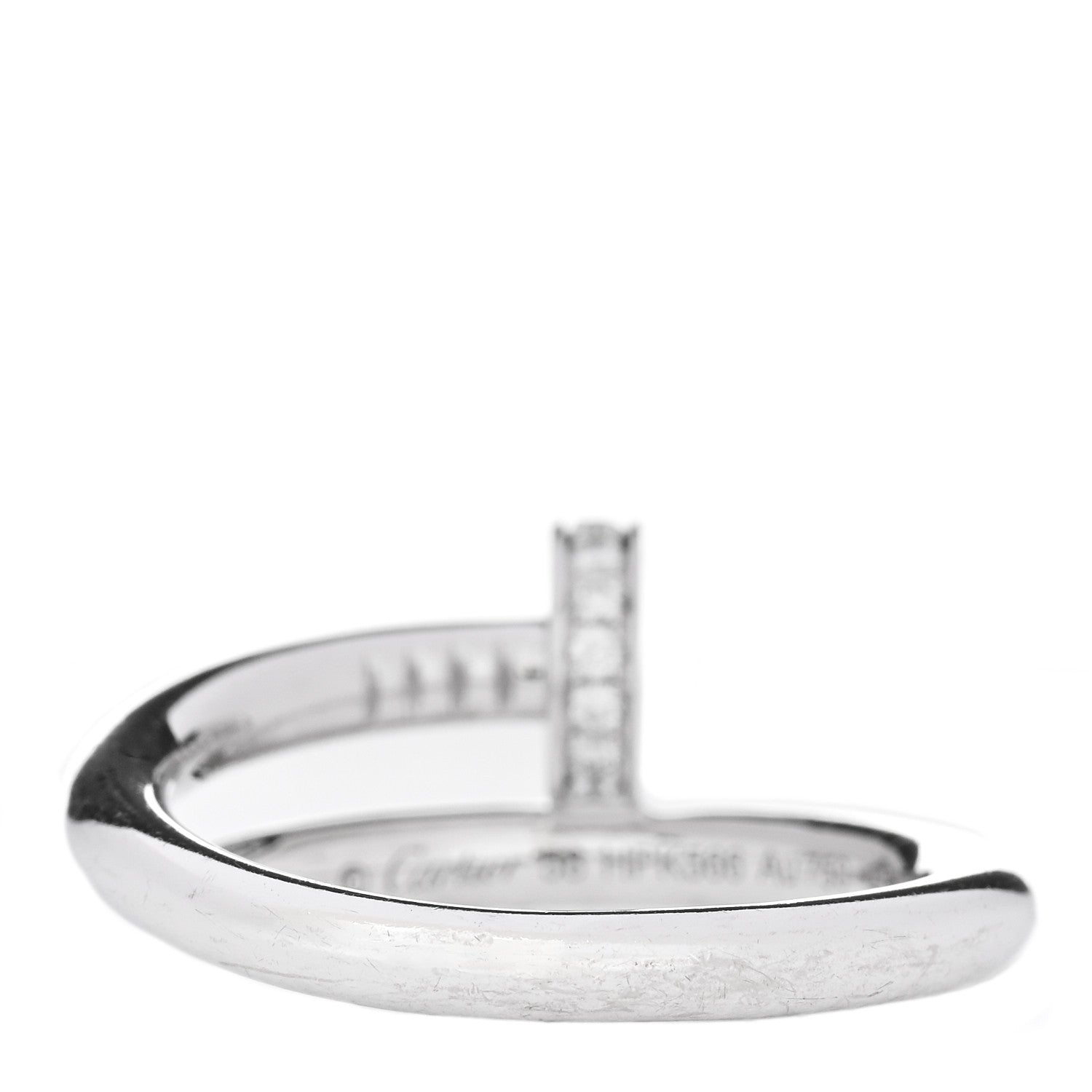 Cartier 18K White Gold Diamond Juste Un Clou Ring 58 8.25 3 of 6