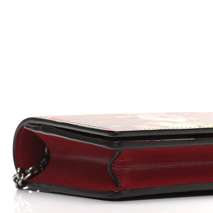 Gucci Calfskin Blooms Print Chain Wallet Romantic Cherry Multicolor 8 of 10