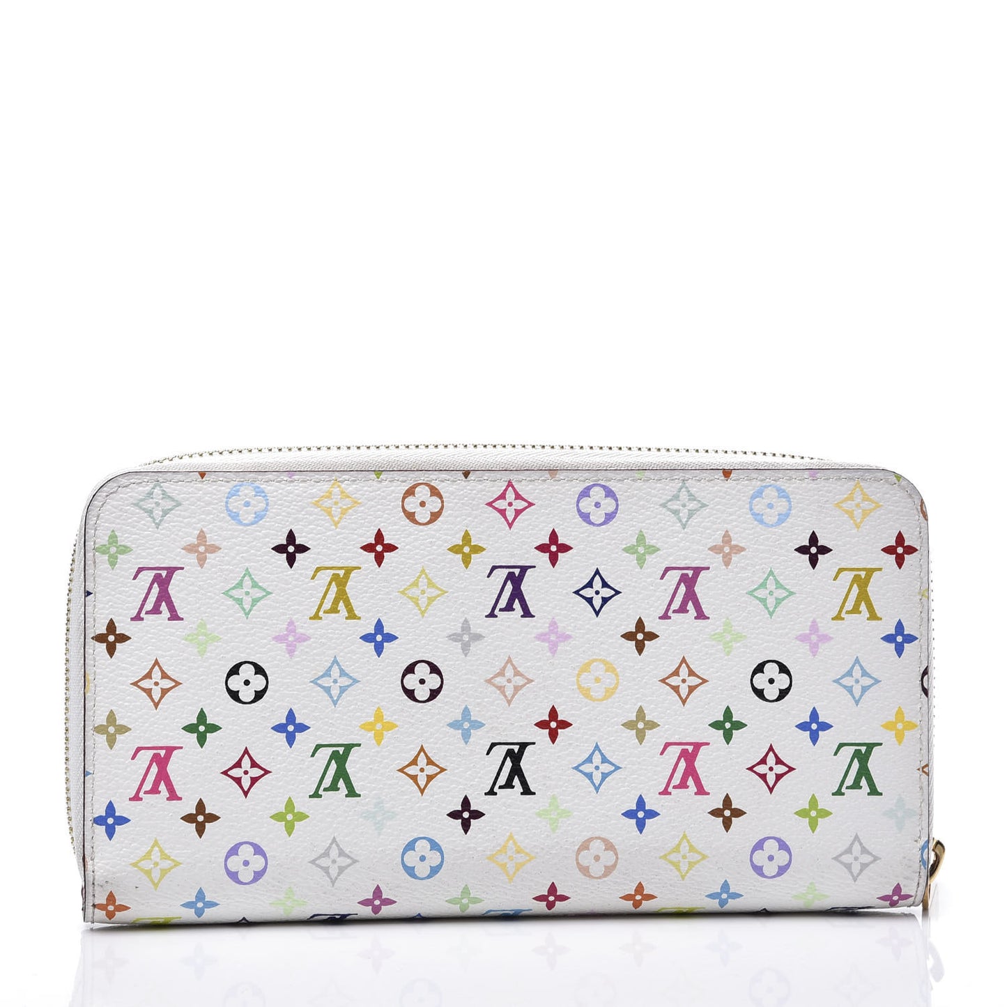Monogram Multicolor Zippy Wallet White Litchi