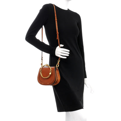 Chloe Calfskin Suede Small Nile Bracelet Bag Caramel 2 of 8