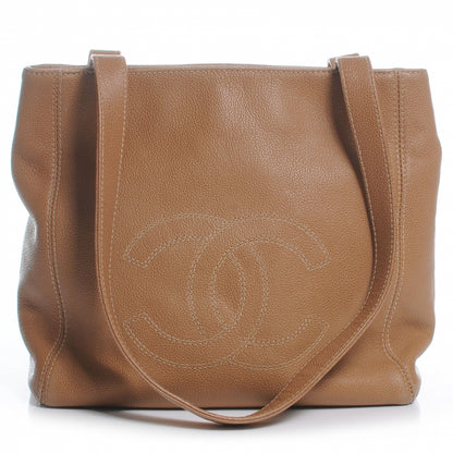 Chanel Calfskin CC Shoulder Bag Dark Beige 1 of 7