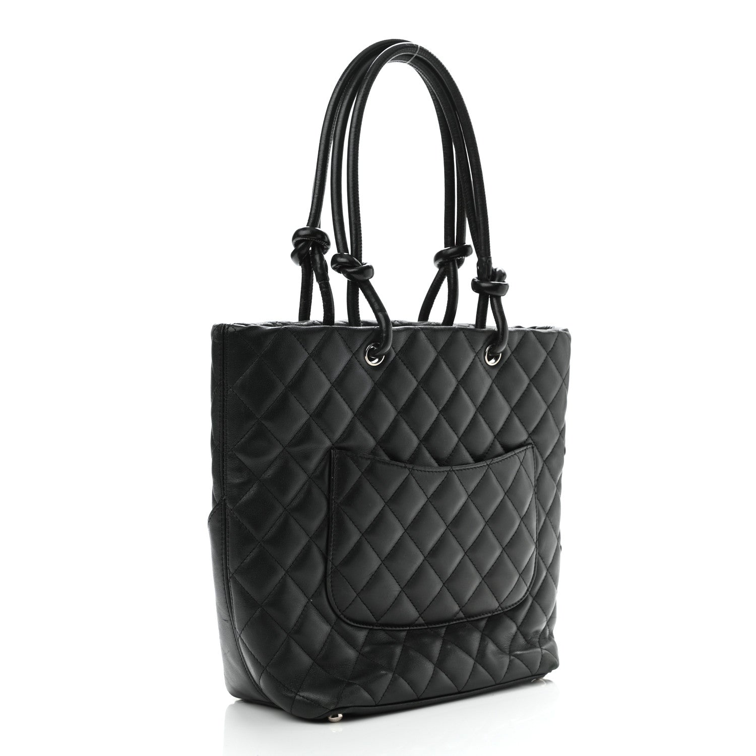 Chanel Calfskin Quilted Medium Cambon Tote Black White 3 of 12