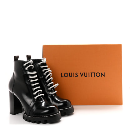 Louis Vuitton Glazed Calfskin Star Trail Ankle Boots 40 Black 10 of 10