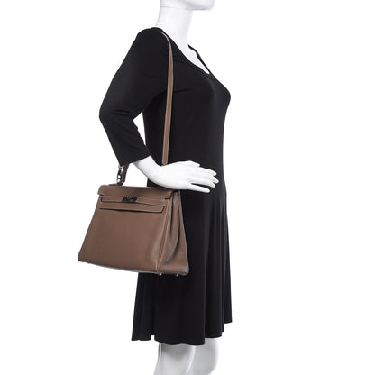 Hermes Togo Kelly Retourne 32 Etoupe 2 of 11