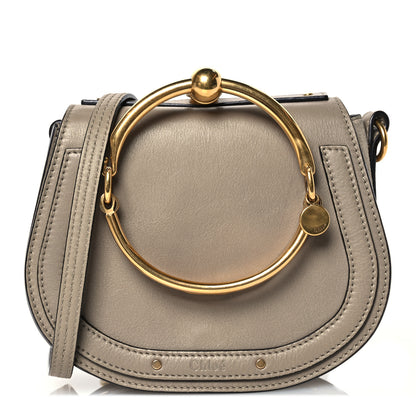Chloe Calfskin Suede Small Nile Bracelet Bag Motty Grey 1 of 15