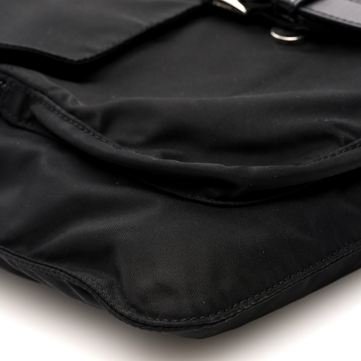 Nylon Vela Sling Messenger Bag Black