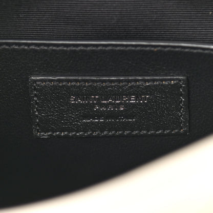 Saint Laurent Crinkled Calfskin Matelasse Monogram Baby Niki Chain Satchel Ivory 5 of 9