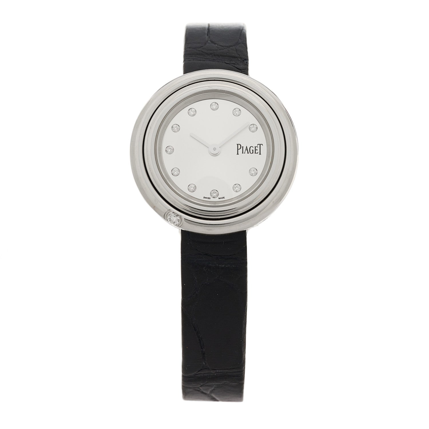 Piaget Stainless Steel Alligator Diamond 29mm Possession Quartz Watch 1 of 5