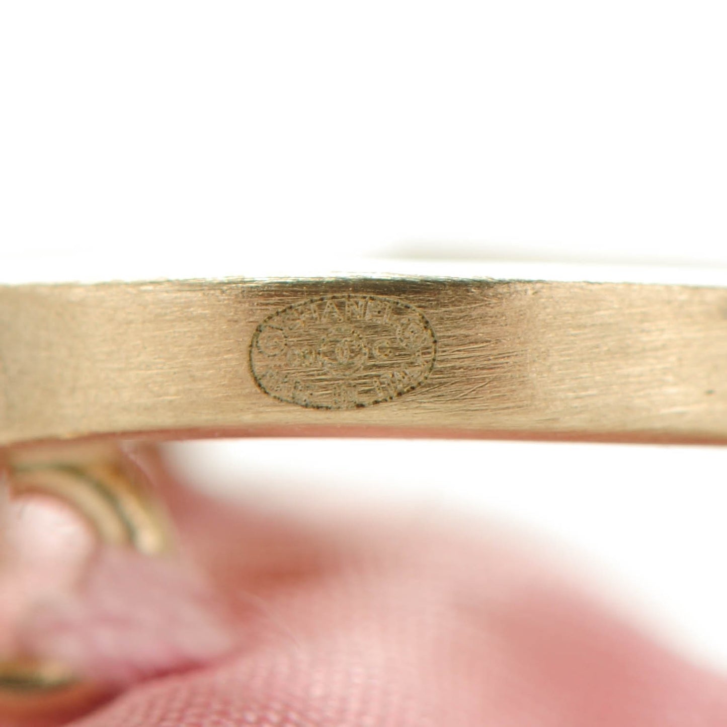 Metal CC Chain Bracelet Pink Gold