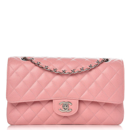 Chanel Caviar Quilted Medium Double Flap Pink 1 of 9