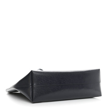 Saint Laurent Grained Calfskin Large Shopping Tote Navy 4 of 9