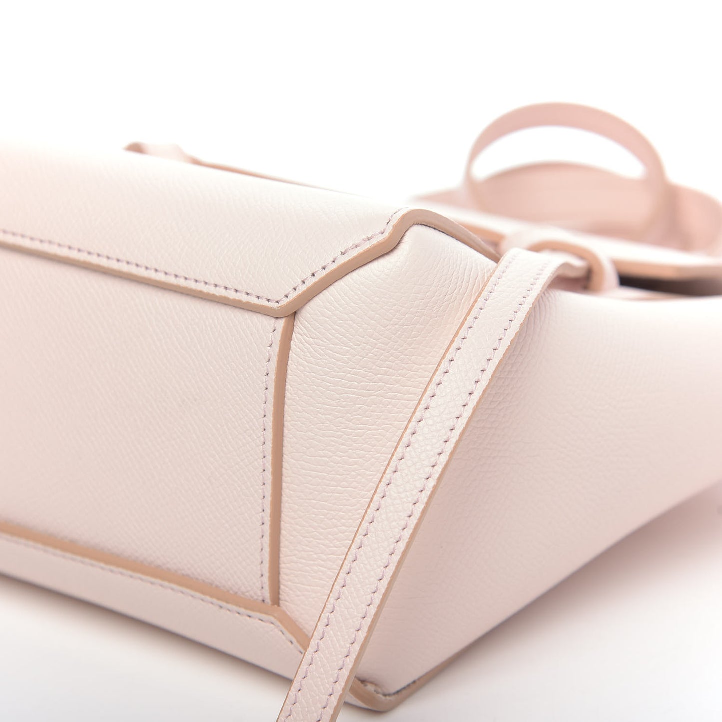 Grained Calfskin Nano Belt Bag Pale Pink