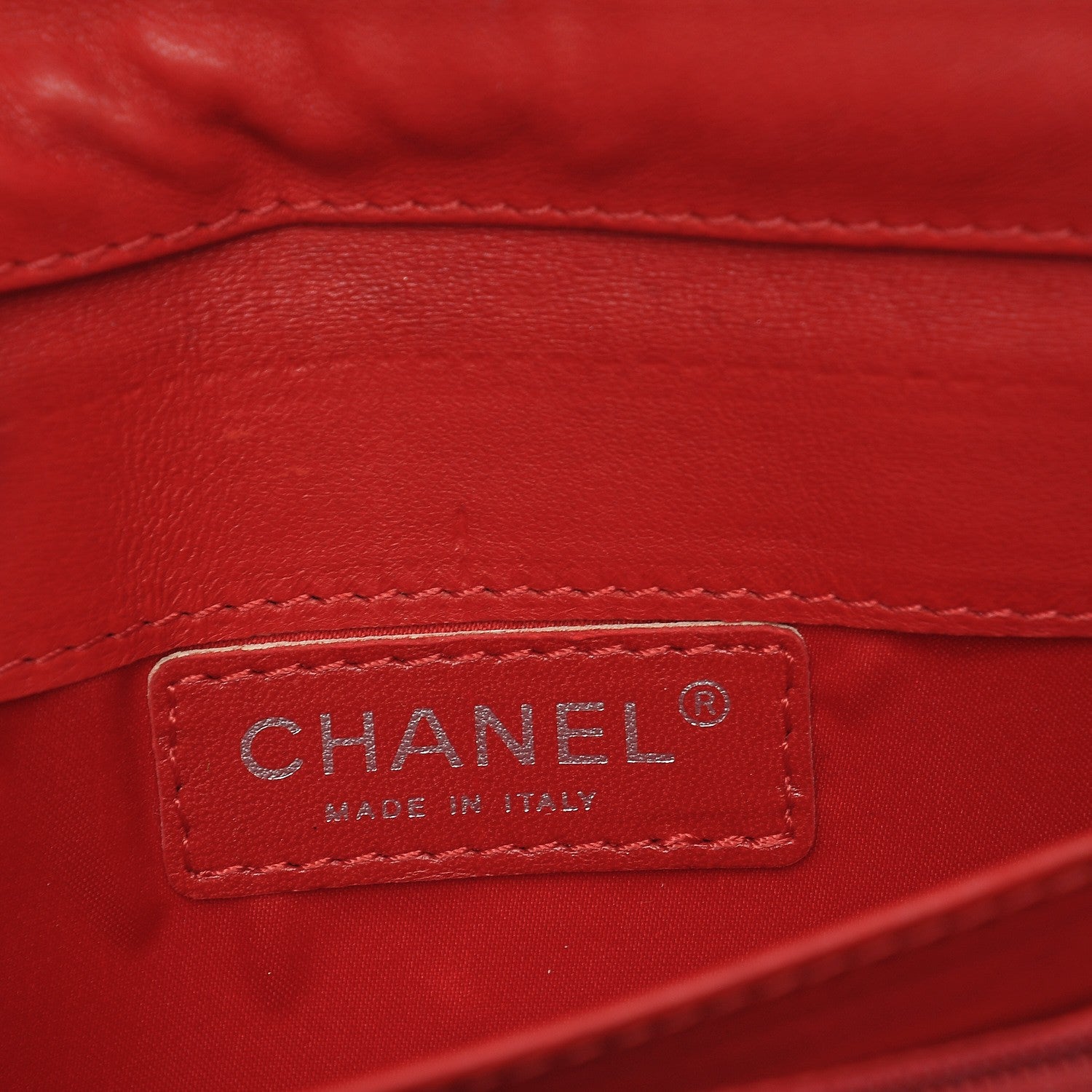 Chanel Lambskin Quilted Chain Clutch Flap Red 6 of 8