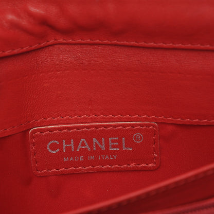 Chanel Lambskin Quilted Chain Clutch Flap Red 6 of 8
