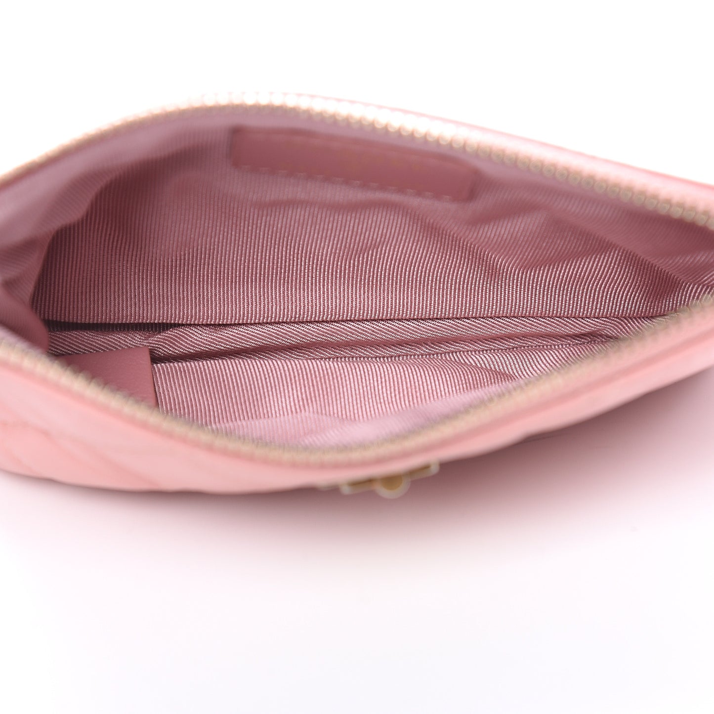 Aged Calfskin Quilted Small Reissue Cosmetic Case Light Pink