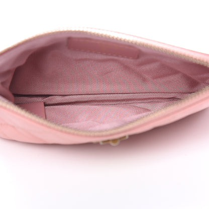 Chanel Aged Calfskin Quilted Small Reissue Cosmetic Case Light Pink 5 of 8