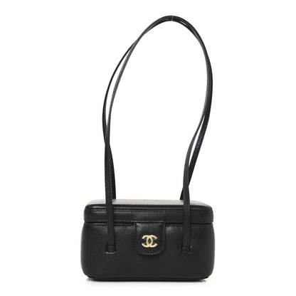 Chanel Shiny Caviar Preppy Coco Long Vanity With Strap Black 1 of 11
