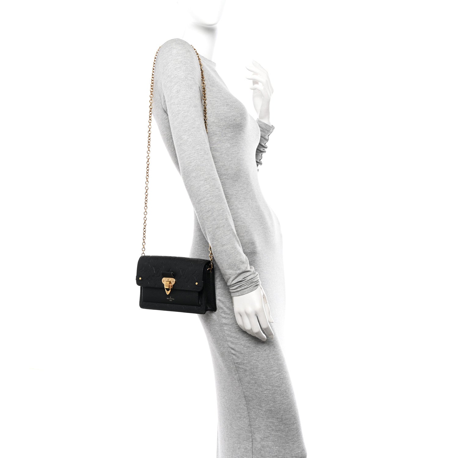 Louis Vuitton Empreinte Vavin Chain Wallet Black 2 of 12