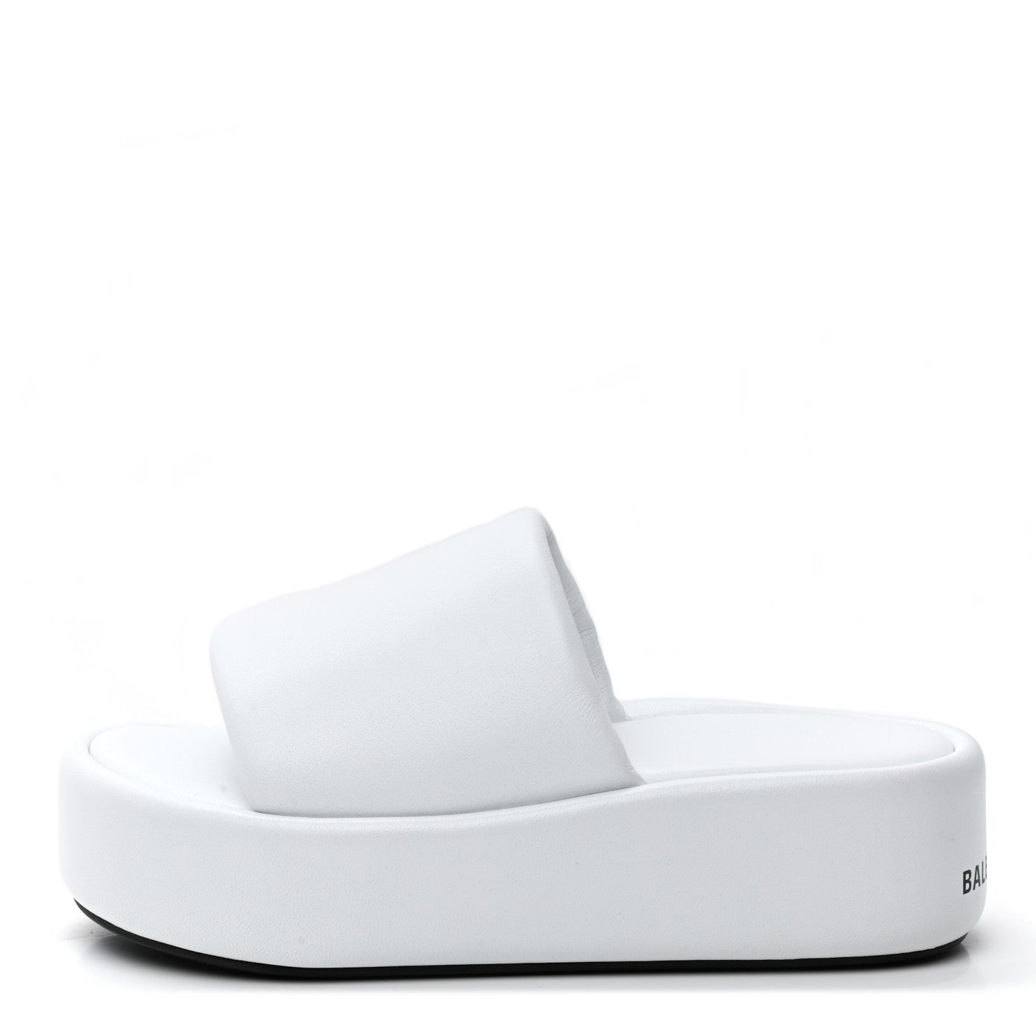 Balenciaga Smooth Nappa Logo Rise Platform Sandals 37 White Black 1 of 8