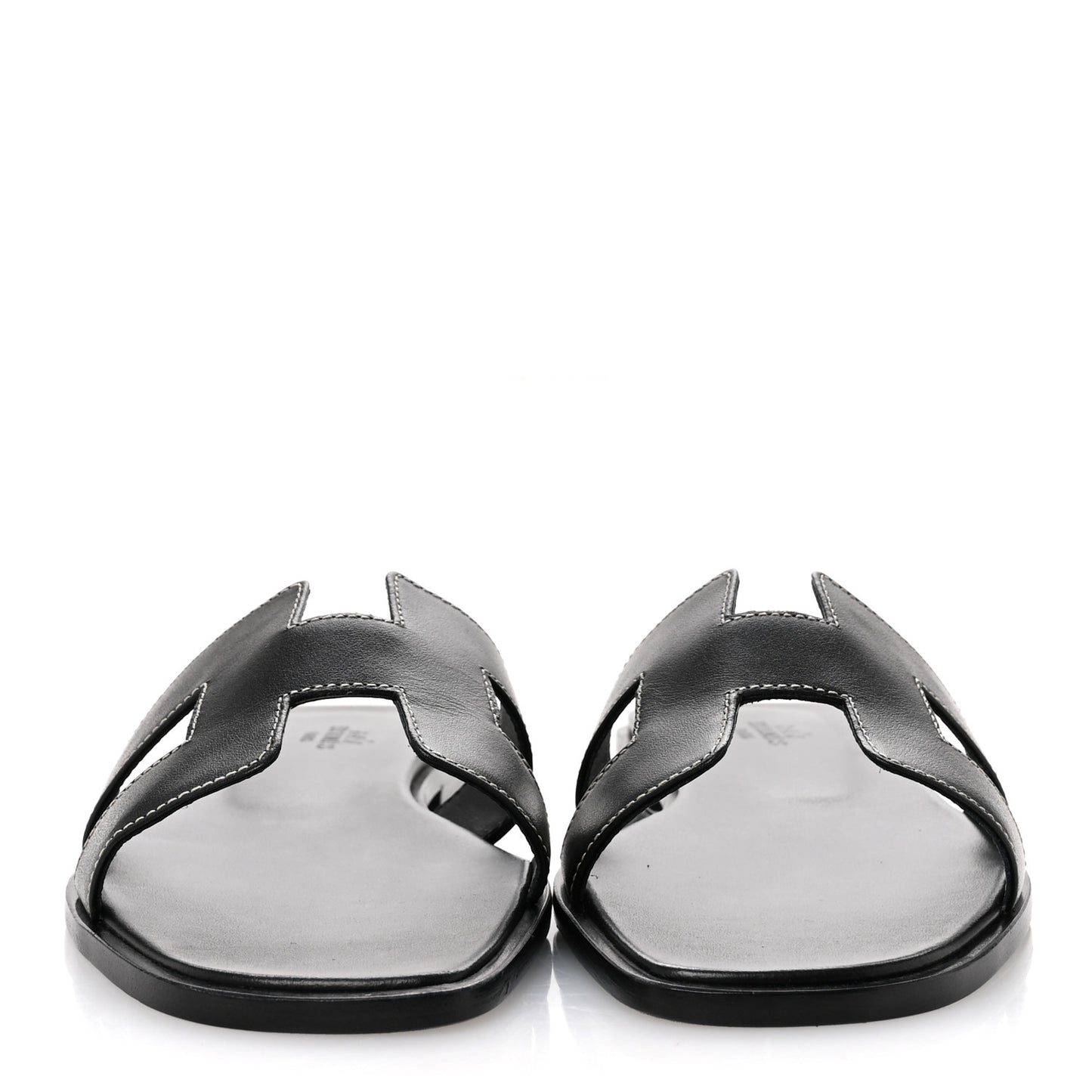 Box Calfskin Oran Sandals 40 Black