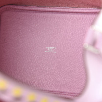 Hermes Epsom Tressage De Cuir Picotin Lock 18 PM Mauve Sylvestre Rouge H Jaune De Naples 8 of 11
