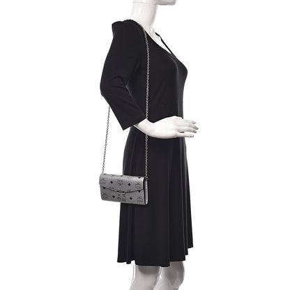 MCM Metallic Visetos Patricia Wallet On Chain Silver 2 of 9