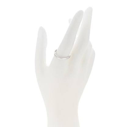 Hermes 18K White Gold Cartouche Mini Band Ring 63 10.25 2 of 7