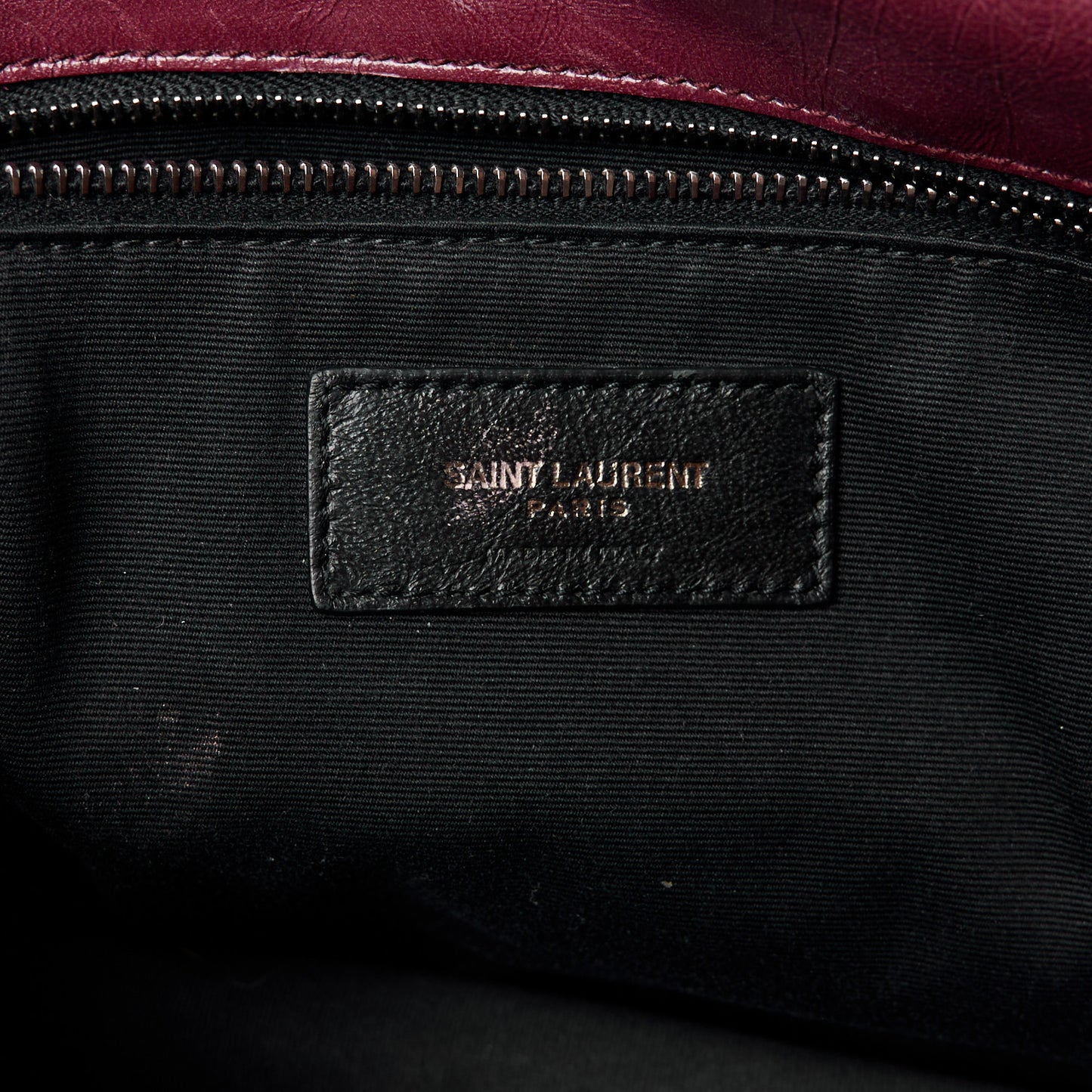 Crinkled Calfskin Matelasse Monogram Medium Niki Chain Satchel Rouge Legion