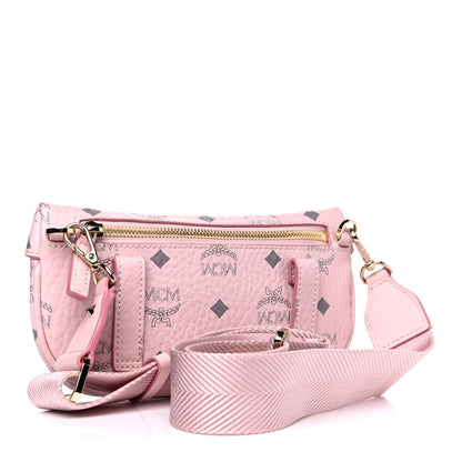 MCM Visetos Small Crossbody Belt Bag Soft Pink 2 of 7