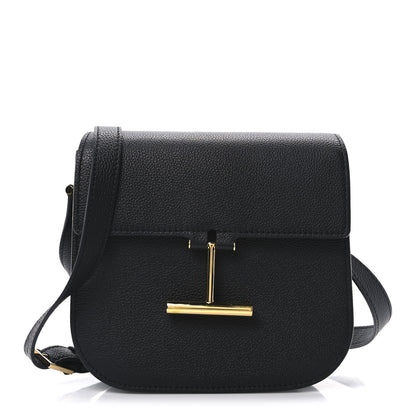 Tom Ford Grained Calfskin Mini T Clasp Tara Crossbody Bag Black 1 of 10