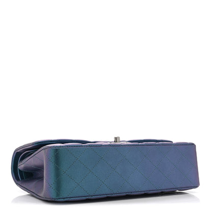 Chanel Iridescent Lambskin Quilted Medium Double Flap Turquoise 4 of 11