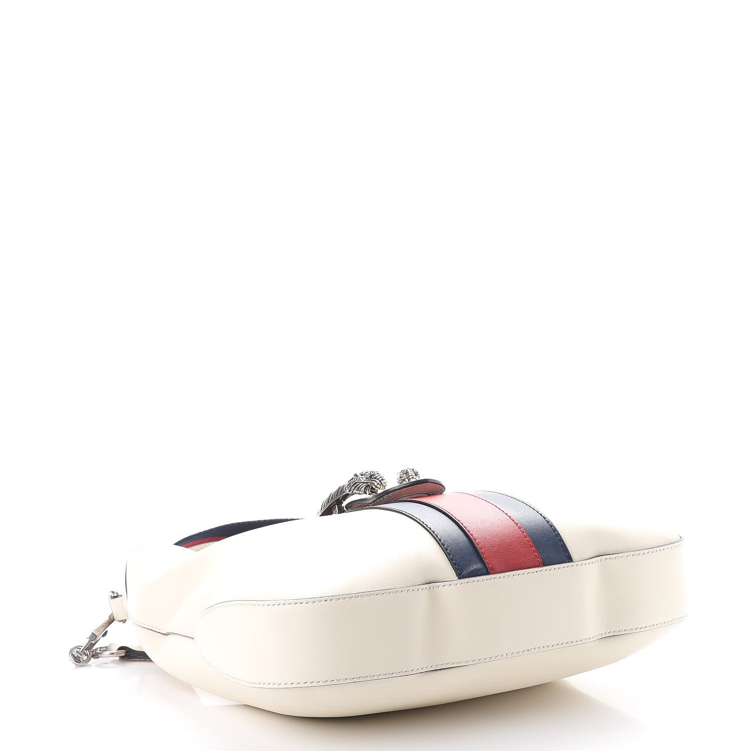 Gucci Calfskin Web Stripe Small Dionysus Hobo White 5 of 9