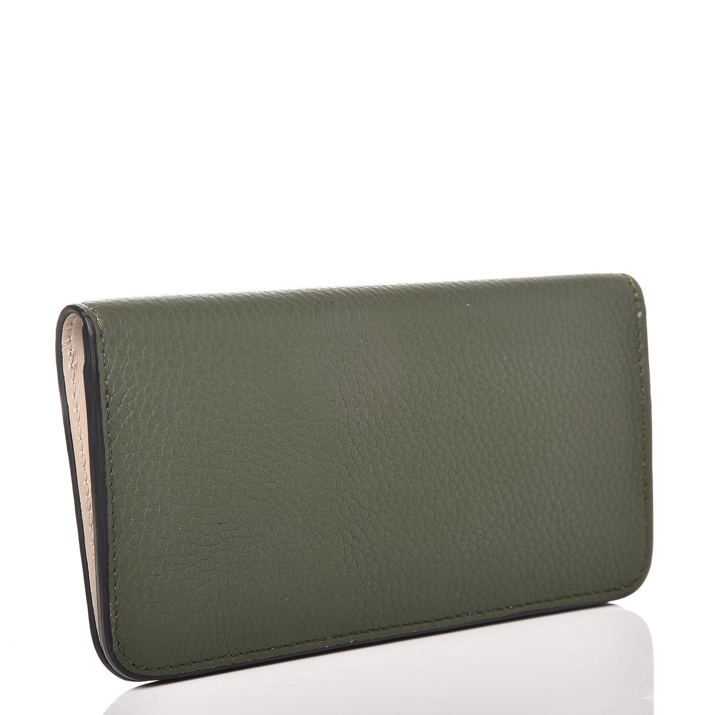 Calfskin Phone Wallet Sage Green