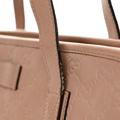 Gucci Guccissima Medium Zippered Shopping Tote Rose Beige 13 of 16