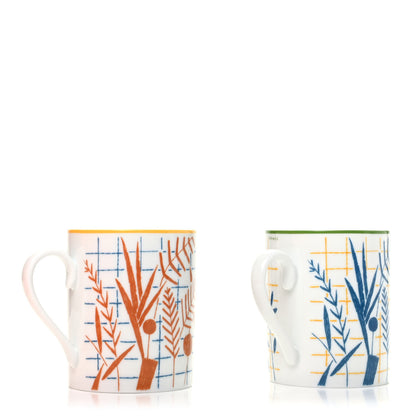 Hermes Porcelain A Walk In The Garden Mug Set of 2 2 of 7
