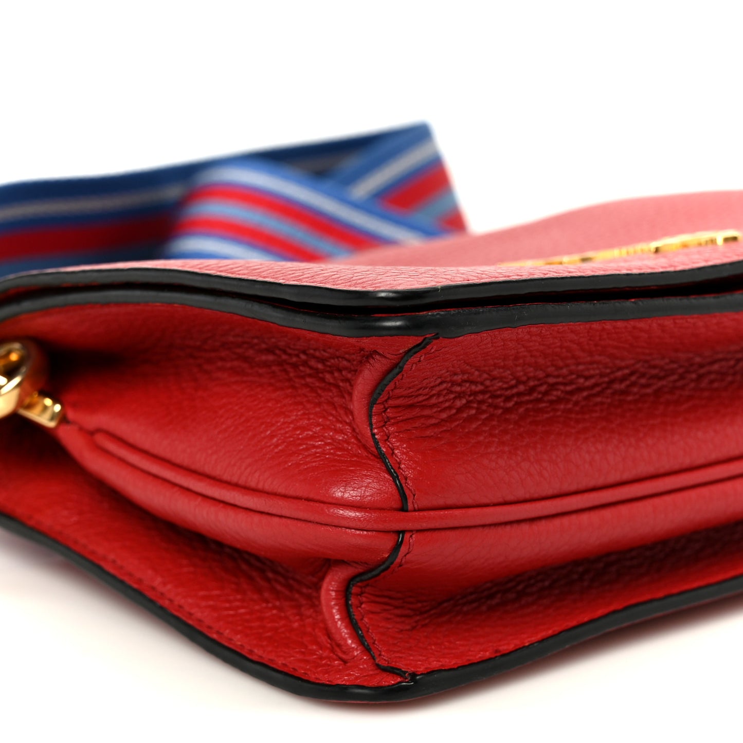 Vitello Daino Flap Crossbody Rosso