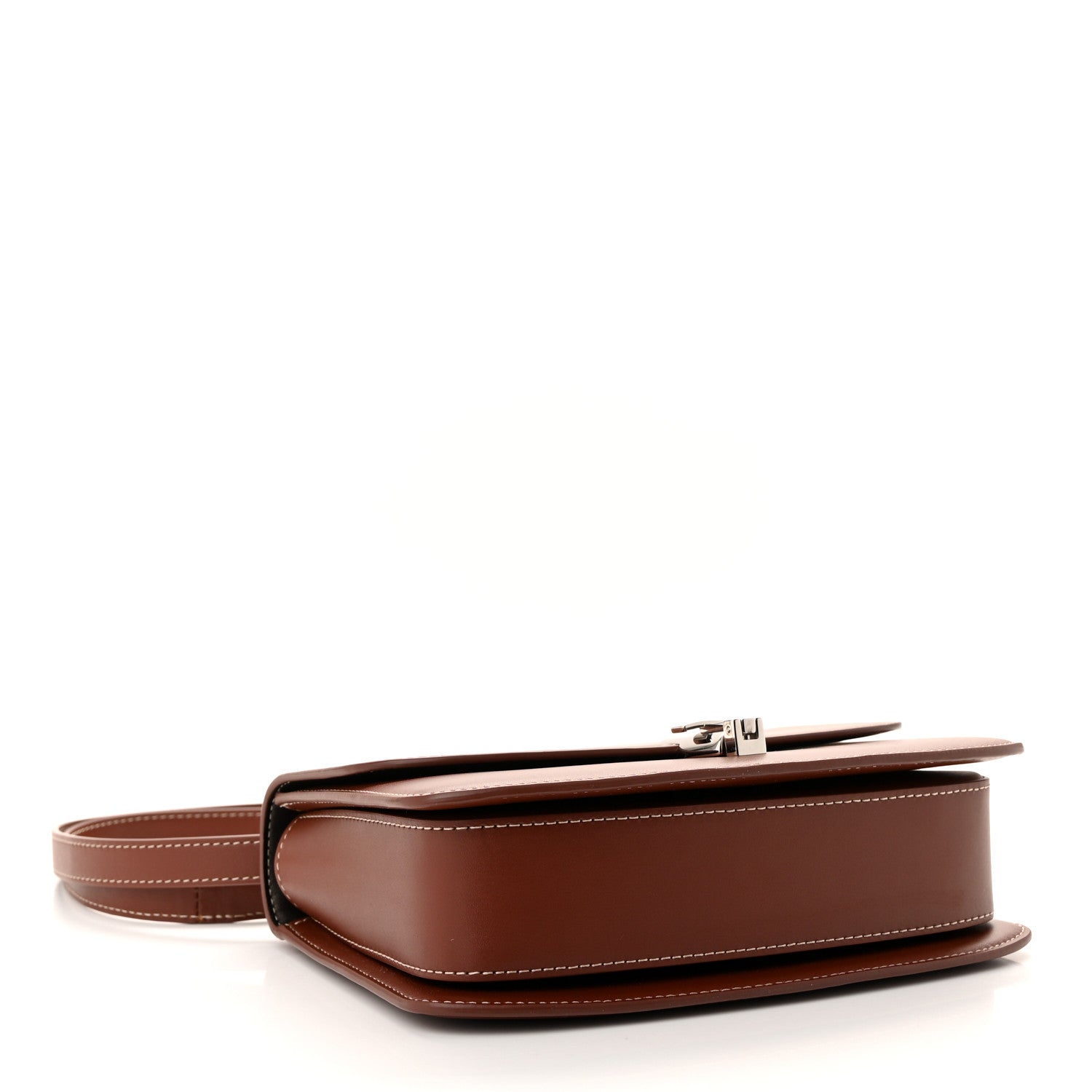 The Row Polished Saddle Calfskin The Sofia 8.75 Crossbody Cherry Wood 4 of 9