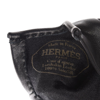 Hermes Lambskin Icone Gloves 8 Black 4 of 6