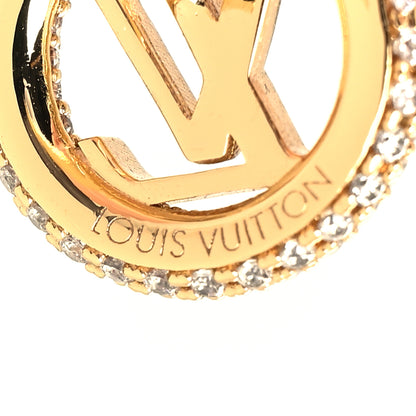 Louis Vuitton Metal Crystal Louise By Night Earrings Gold 5 of 5