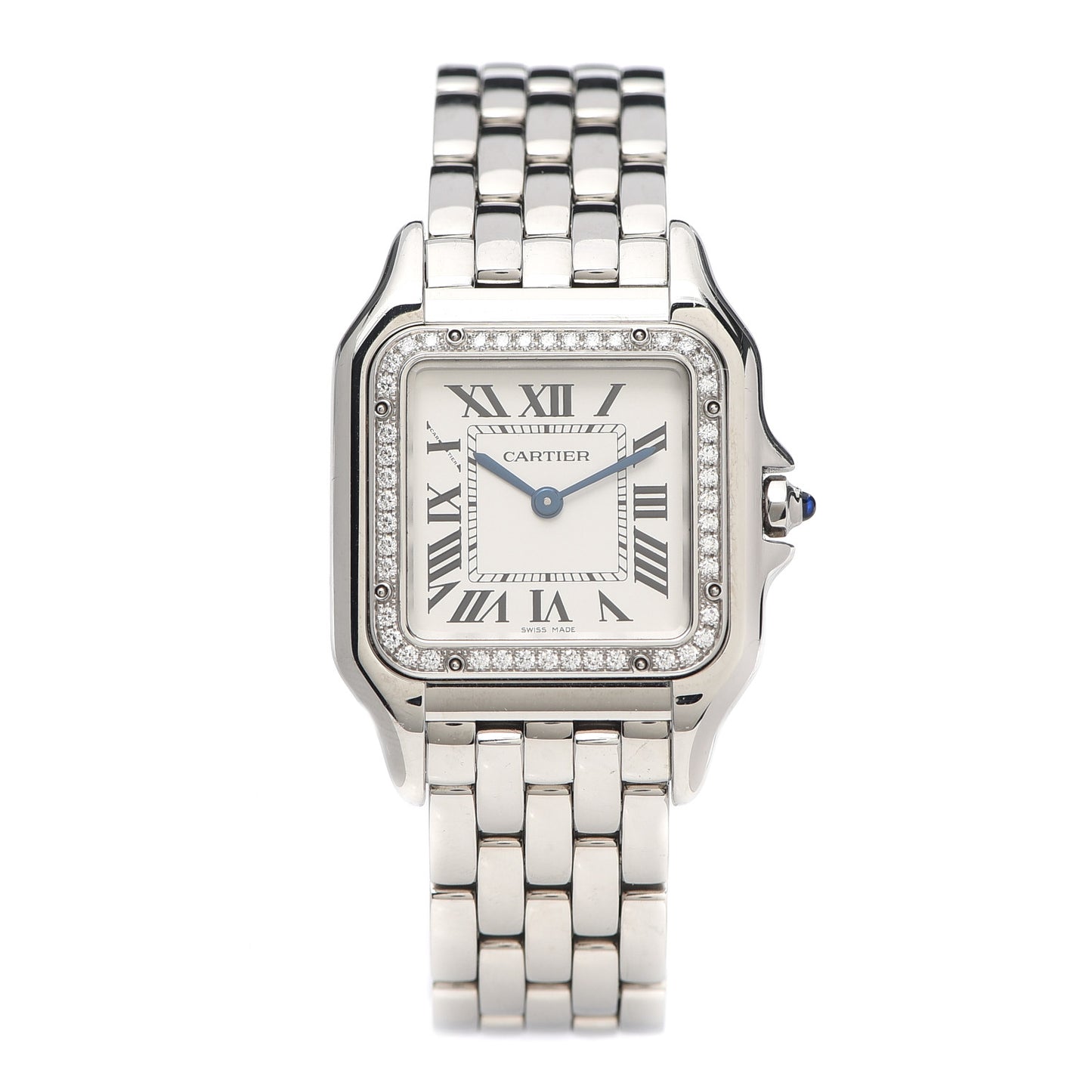 Stainless Steel Diamond 27mm Panthere Quartz Watch