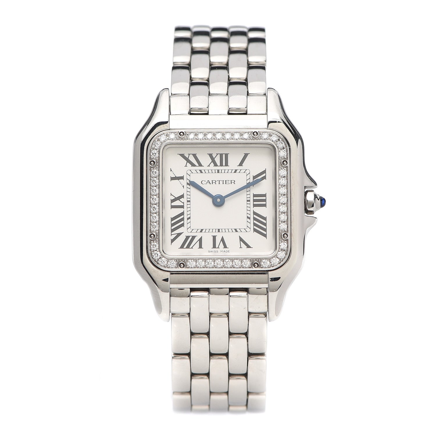 Cartier Stainless Steel Diamond 27mm Panthere Quartz Watch 1 of 6