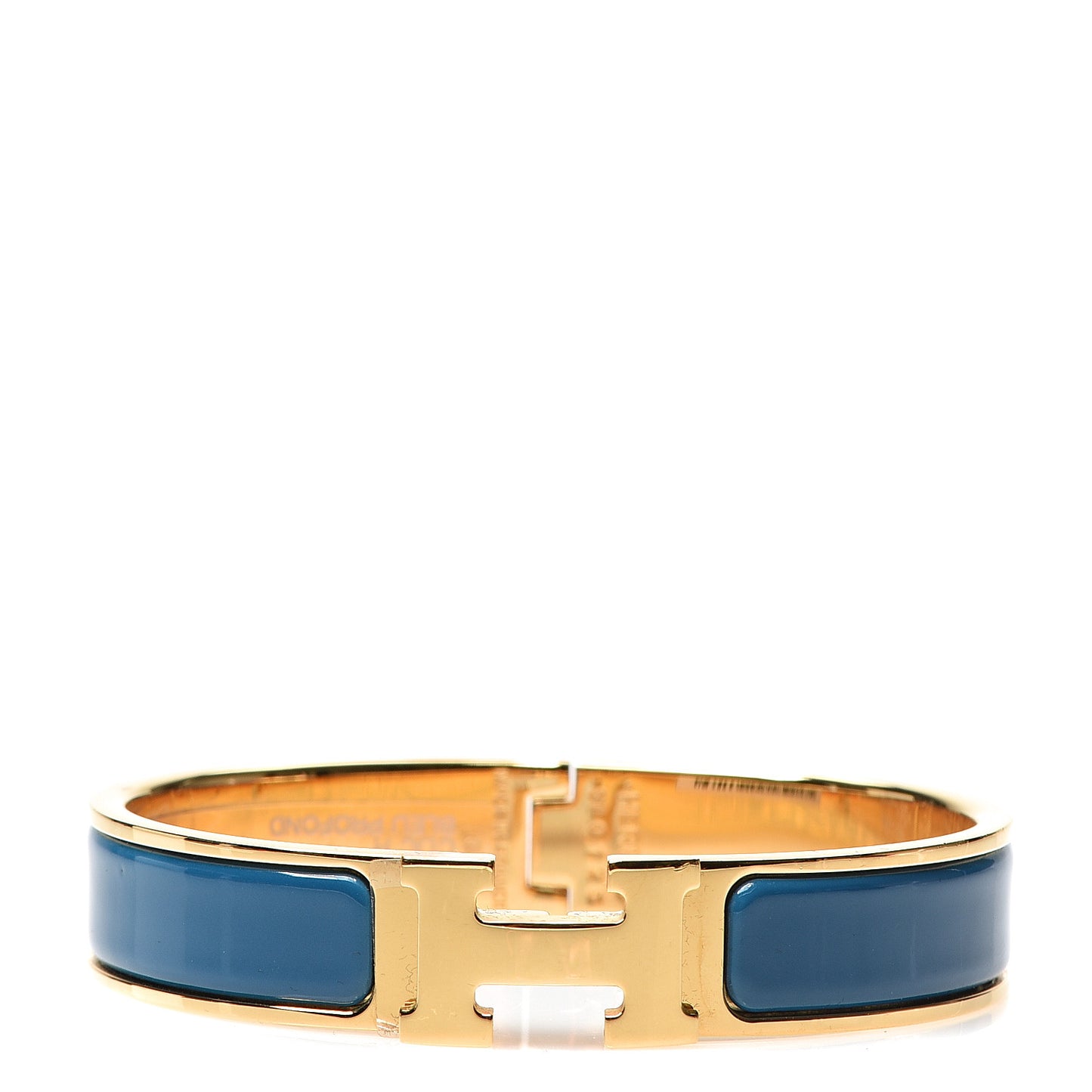 Enamel Narrow Clic Clac H Bracelet PM Bleu Profond