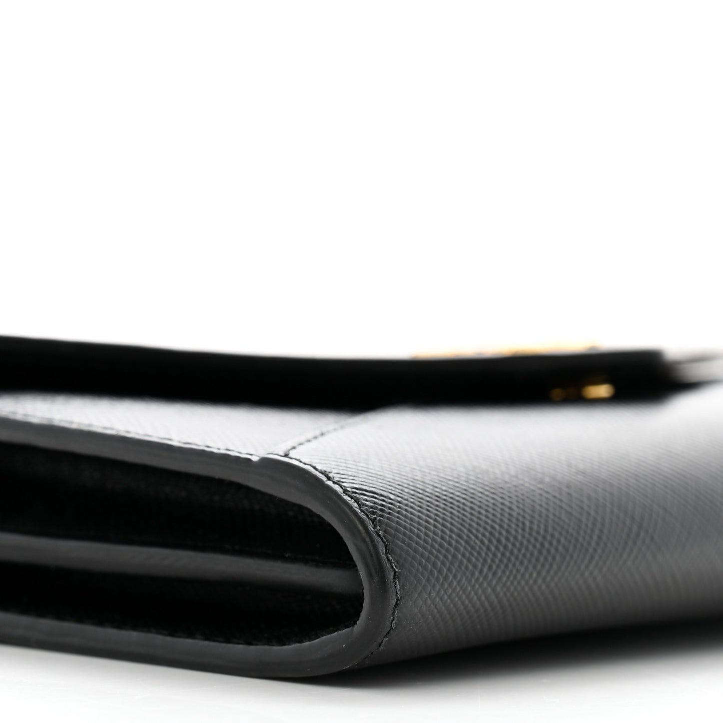 Saffiano Envelope Crossbody Wallet Black