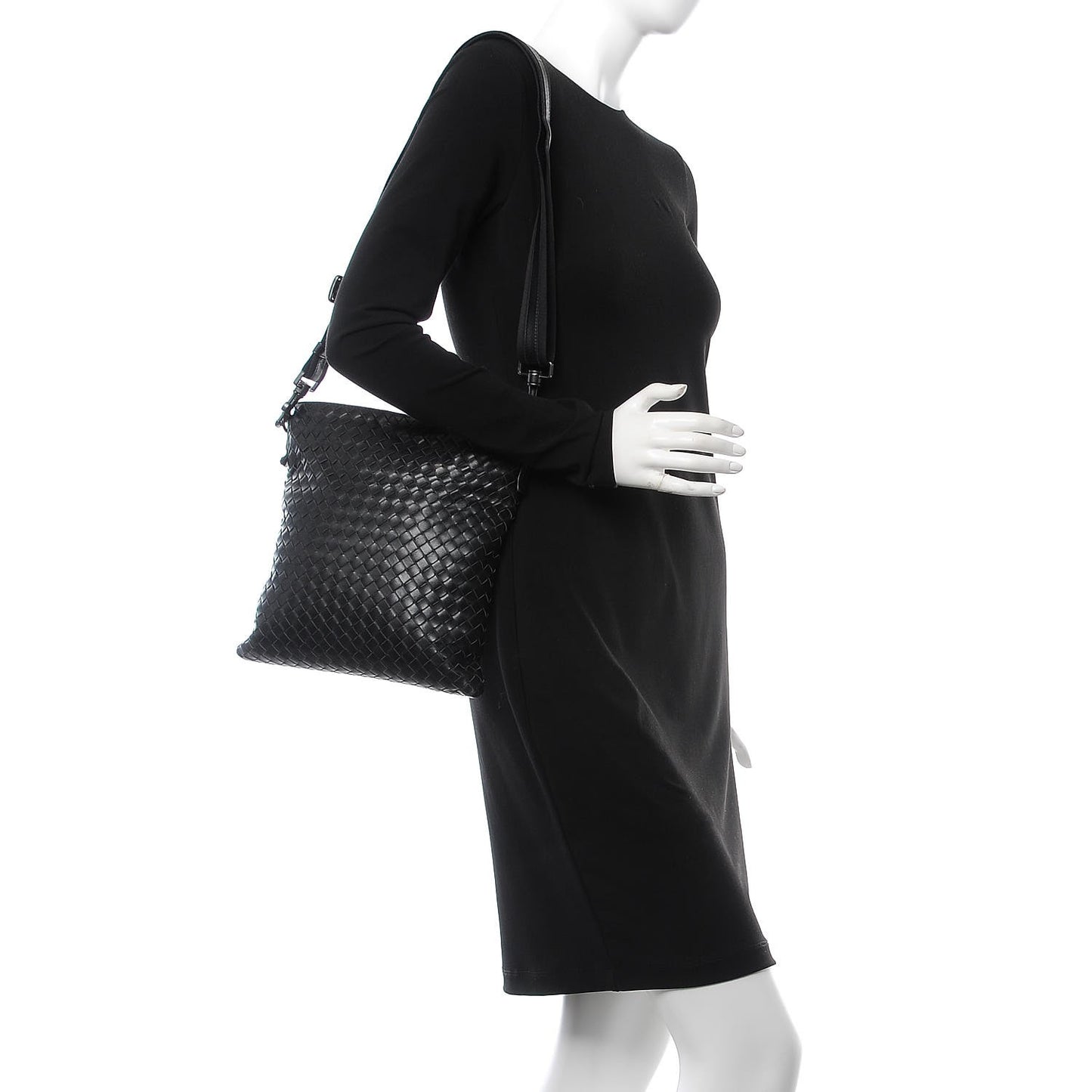 Nappa Intrecciato Crossbody Bag Nero Black