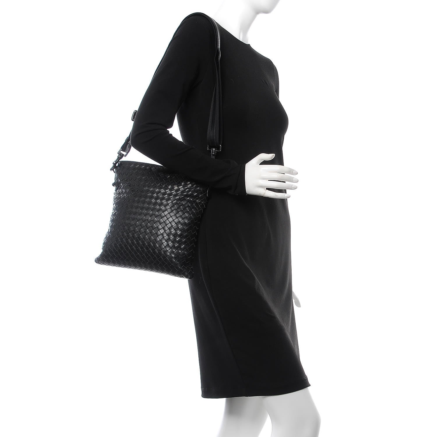 Bottega Veneta Nappa Intrecciato Crossbody Bag Nero Black 2 of 16
