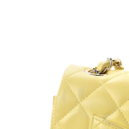 Chanel Lambskin Quilted Mini Rectangular Flap Light Yellow 16 of 19