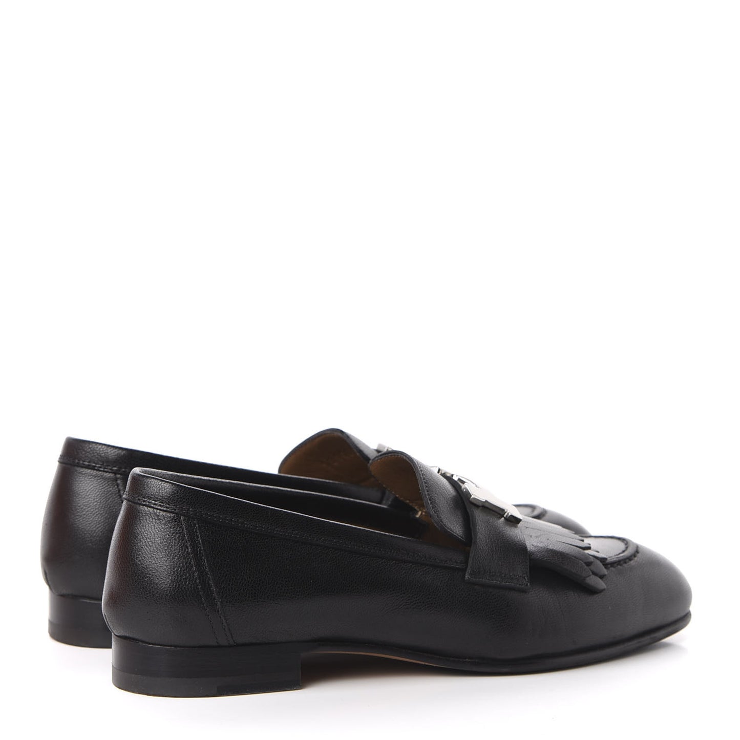 Goatskin Womens Royal Loafers 35 Black
