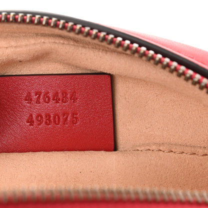 Gucci Calfskin Matelasse GG Marmont Belt Bag 95 38 Hibiscus Red 7 of 9